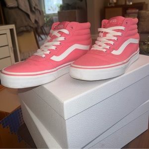 High Top Vans size 7.5 bubblegum pink